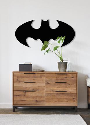 Декоративная деревянная картина абстрактная модульная полигональная панно "batman / бэтмен"3 фото