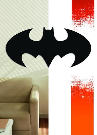 Декоративна дерев'яна картина абстрактна модульна полігональна панно "batman / бетмен"