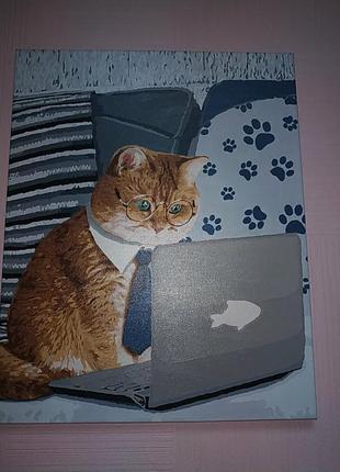 Розмальована картина за номерами "маленький розумник"