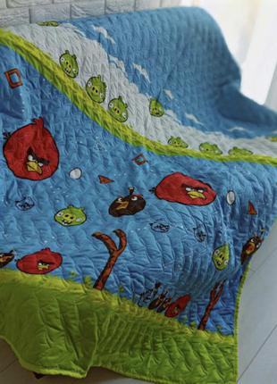 Дитяче покривало стьобане енгрі бердс