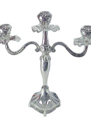 Подсвечник  на 3 свечи серебряное сияние (31х31х10 см) (466-1179)
