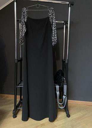 Елегантна Вечірня сукня з опущеними рукавами фасон рибка!