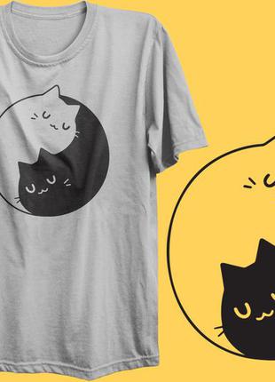 Футболка мужская с принтом кота cats