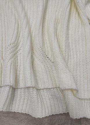 Белый свитшот джемпер оверсайз вязаный женский свитер кофта свитер6 фото