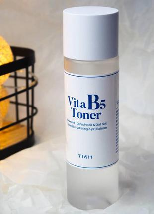 Увлажняющий тонер с пантенолом и пептидами tiam my signature vita b5 toner, 180 мл1 фото