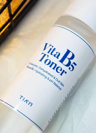 Увлажняющий тонер с пантенолом и пептидами tiam my signature vita b5 toner, 180 мл2 фото