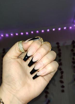 Накладные ногти 20 штук 🖤