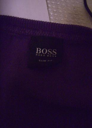 Тонкий вязаный свитер фиолетового цвета от hugo boss4 фото