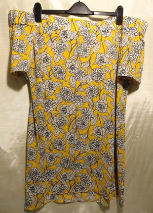Удлиненная блуза - платье с открытыми плечами1 фото