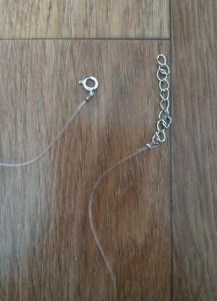 Камінчик на лісці/блискучий кулон на лісці.