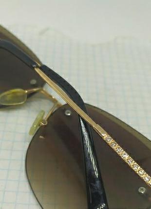 Сонцезахисні окуляри з камінням на дужках5 фото