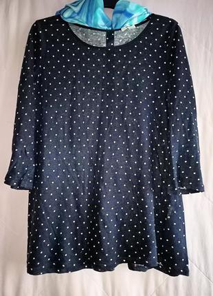 Трикотажна блуза льняна з декоративною застібкою на спині ,48-54разм.,opus