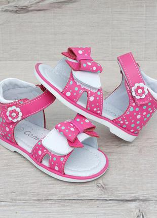 Дитячі ортопедичні босоніжки для дівчаток. натуральна шкіра