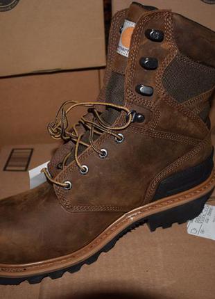 Ботинки carhartt men's 8" waterproof composite toe leather logger boot cml83608 фото
