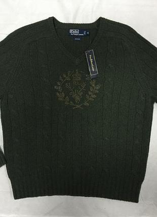 Пуловер шерстяной polo ralph lauren, xl