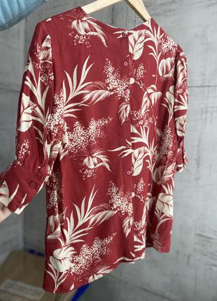 Нова віскозна 100% блуза сорочка в квіти2 фото