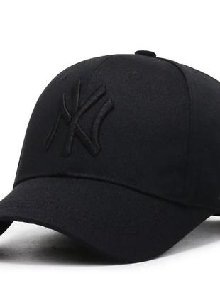 Кепка бейсболка ny нью-йорк (new york) new era черная 2, унисекс