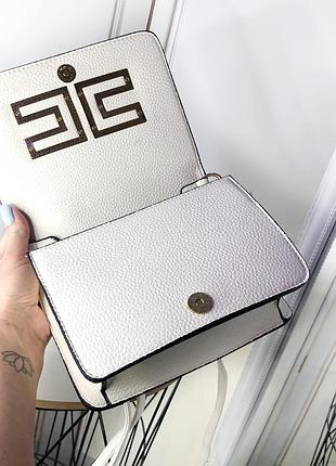 Сумка мини молочно белая 6