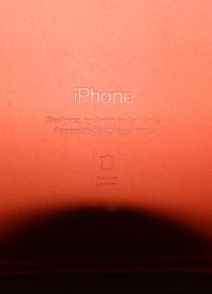 Кожаный чехол iphone 11 (6.1) leather case peony pink6 фото