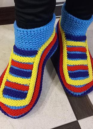Носки полосатые ручная работа подарок женские