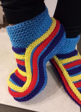 Носки полосатые ручная работа подарок женские
