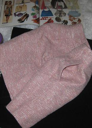Юбка короткая светло-розовая xs, zara,км1037 с кармана по бокам2 фото