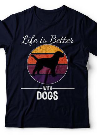 Футболка чоловіча з принтом собаки dogs