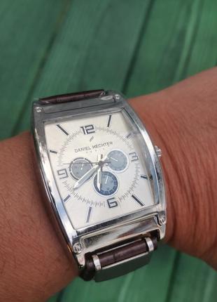 Чоловічі кварцові годинники daniel hechter 'atlas for men' watch with brown faux leather strap