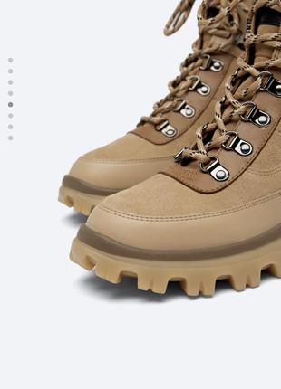 Ботинки тёплые кожаные uterque оригинал кожа натуральная