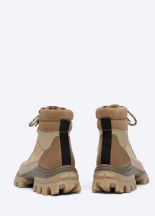 Ботинки тёплые кожаные uterque оригинал кожа натуральная