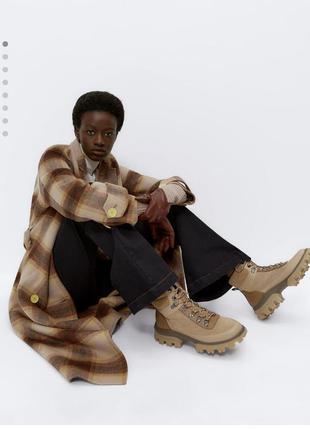 Ботинки тёплые кожаные uterque оригинал кожа натуральная