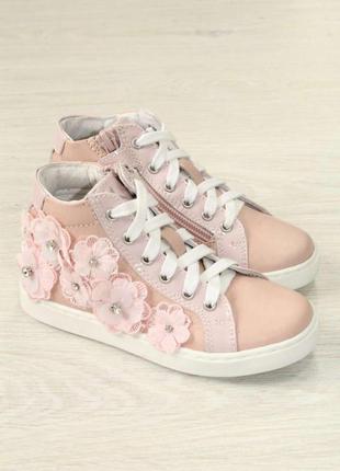 Ботинки розовые с цветочками (32 размер)  ninette 2126000266883