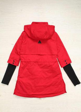 Куртка - парка для девочки с трикотажными рукавами (134 см.)  no name 21290004029612 фото