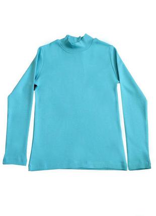 Полугольф бирюзового цвета базовый для девочки (110 см.)  lovetti 2125000686370