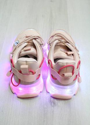 Кроссовки с led подсветкой для девочки (31 размер)  jong-golf 21250007094755 фото