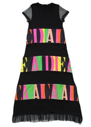 Платье длинное с яркими буквами для девочки (146 см.)  marions 2209000120826