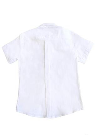 Рубашка белая с короткими рукавами для мальчика (116 см.)  wanex 86816182891802 фото