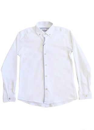 Сорочка біла з блакитним кантом для хлопчика (116 див.) wanex 8681618289302