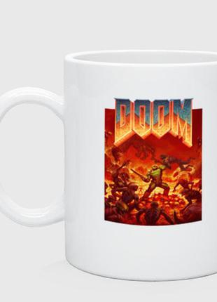 Кружка с принтом «doom»