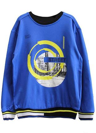 Свитшоты синего цвета для мальчика (128 см.)  nk unsea 8660100147252