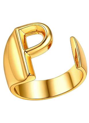 Регулируемое кольцо с буквой p abaccio kpg