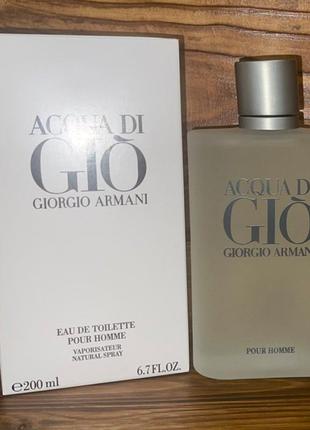 Armani acqua di gio pour homme 200 ml tester1 фото