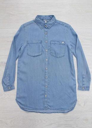 Рубашка голубая джинсовая (128 см.)  tiffosi 2125000498782