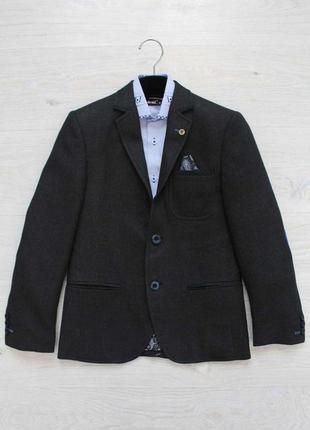 Пиджак для мальчика школьный тёмно-серый (152 см.)  herdal 2127000278784