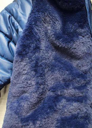 Куртка для девочки синяя с ушками на капюшоне (110 см.)  midimod 21250006330773 фото