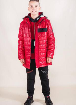 Куртка красного цвета для мальчика (116 см.)  venidise 21250007193444 фото