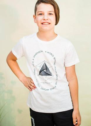 Футболка з геометричним принтом для хлопчика (128 див.) nk unsea 8660100020197
