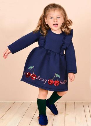 Платье темно синего цвета для девочки (98 см.)  lilax kids 2125000738017