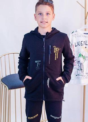 Толстовка черного цвета с красочными вставками (128 см.)  nk unsea 2125000742281