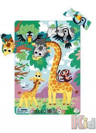 Пазл з рамкою "жираф" 3г.+ dodo toys 4820198241889